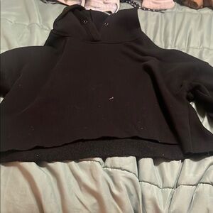 Black Cropped Hoodie
